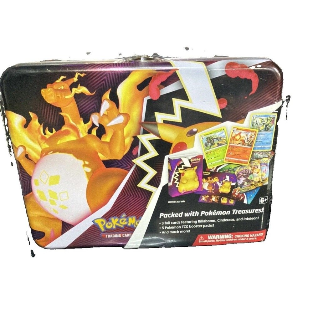 Pokemon TCG 2020 Collector Chest Charizard Pikachu Factory Sealed Tin 5 Packs